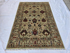 5x8 Luxury Handmade Afghan Tribal Sultani Rug, Turkmen Oriental Wool Carpet, Home Decor, Rug for Living Room, Bedroom Rug, Office Rug