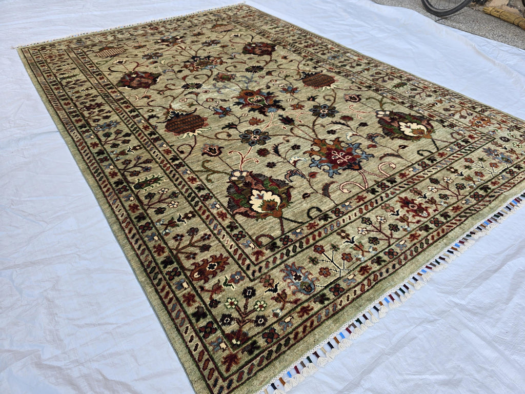 5x8 Luxury Handmade Afghan Tribal Sultani Rug, Turkmen Oriental Wool Carpet, Home Decor, Rug for Living Room, Bedroom Rug, Office Rug