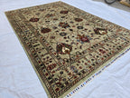 5x8 Luxury Handmade Afghan Tribal Sultani Rug, Turkmen Oriental Wool Carpet, Home Decor, Rug for Living Room, Bedroom Rug, Office Rug