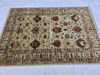 5x8 Luxury Handmade Afghan Tribal Sultani Rug, Turkmen Oriental Wool Carpet, Home Decor, Rug for Living Room, Bedroom Rug, Office Rug