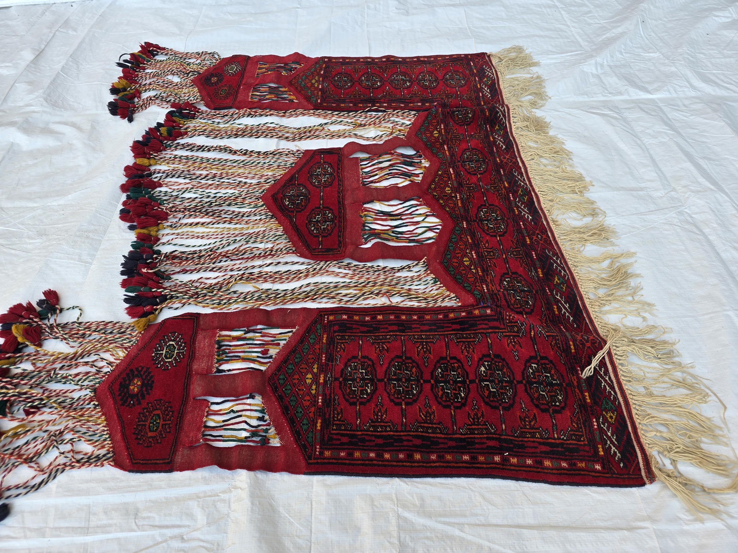 Handwoven Wall Hanging Tapestry – 4ft Wide Tribal Wool Art – Boho Home Decor – Afghan Textile – Rustic Wall Rug, Wall Decor, Doorway Decor