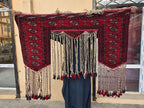 3x4 Wall Hanging Afghan Handmade, Turkmen Wool Handwoven Tapestry, Boho Home Decor – Afghan Textile – Rustic Wall Rug , Wall Decor