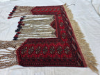 3x4 Wall Hanging Afghan Handmade, Turkmen Wool Handwoven Tapestry, Boho Home Decor – Afghan Textile – Rustic Wall Rug , Wall Decor
