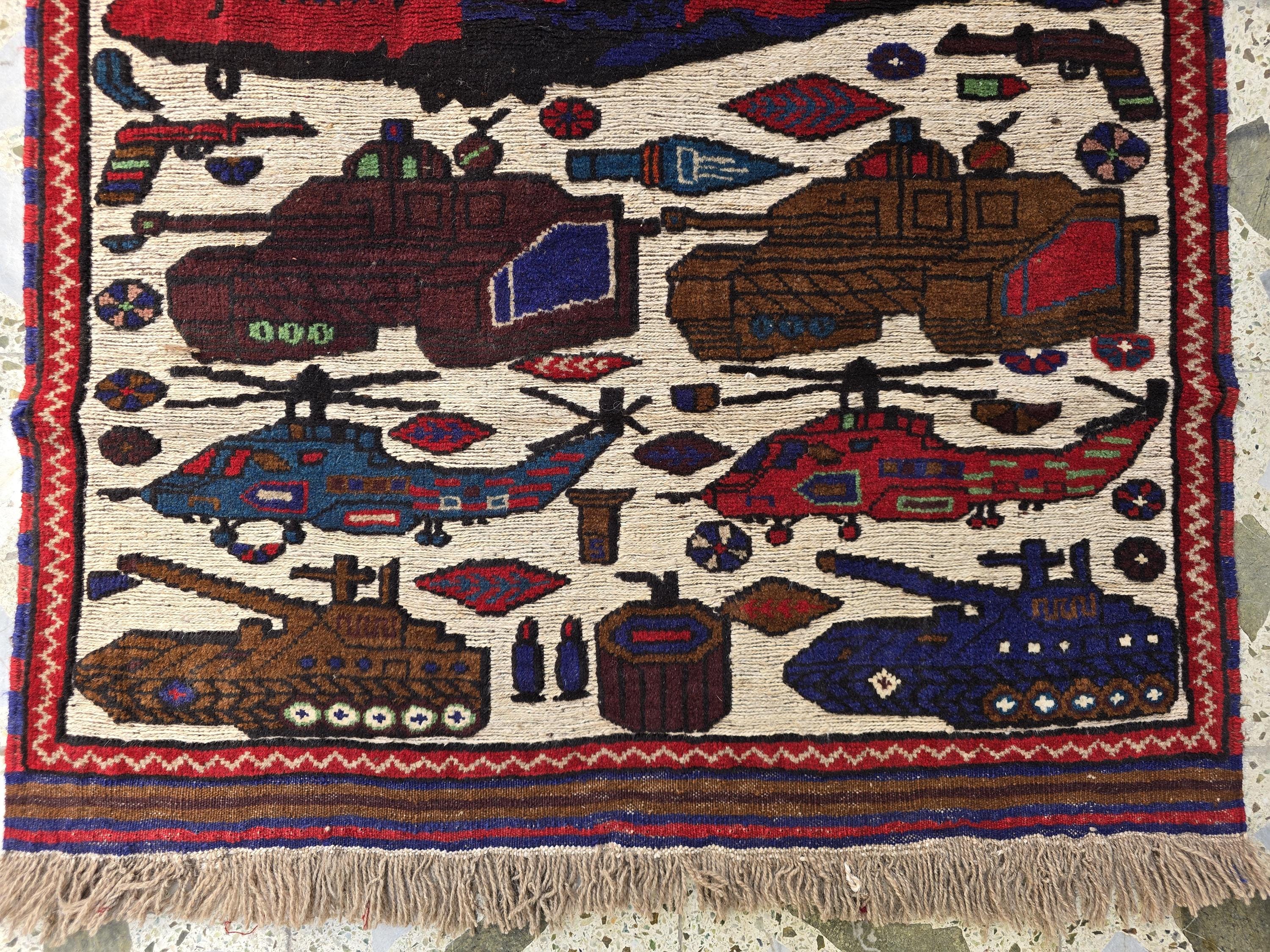 3x5ft War Rug Handwoven Afghan Rug, Turkmen Geometric Tribal Wool Rug, Rug for Kids Room, Wall Hanging Rug, Office Decor, Home Decor