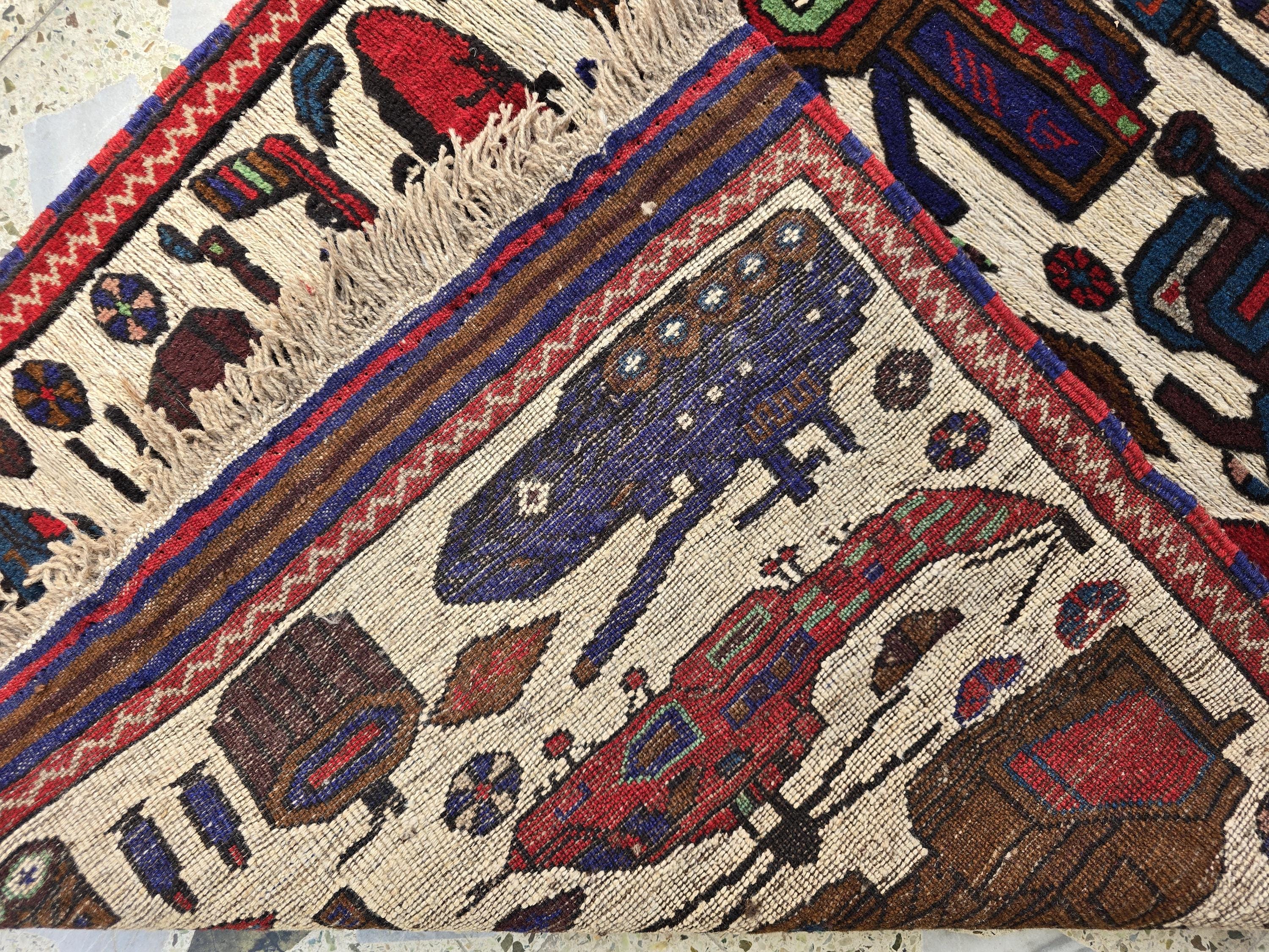 3x5ft War Rug Handwoven Afghan Rug, Turkmen Geometric Tribal Wool Rug, Rug for Kids Room, Wall Hanging Rug, Office Decor, Home Decor