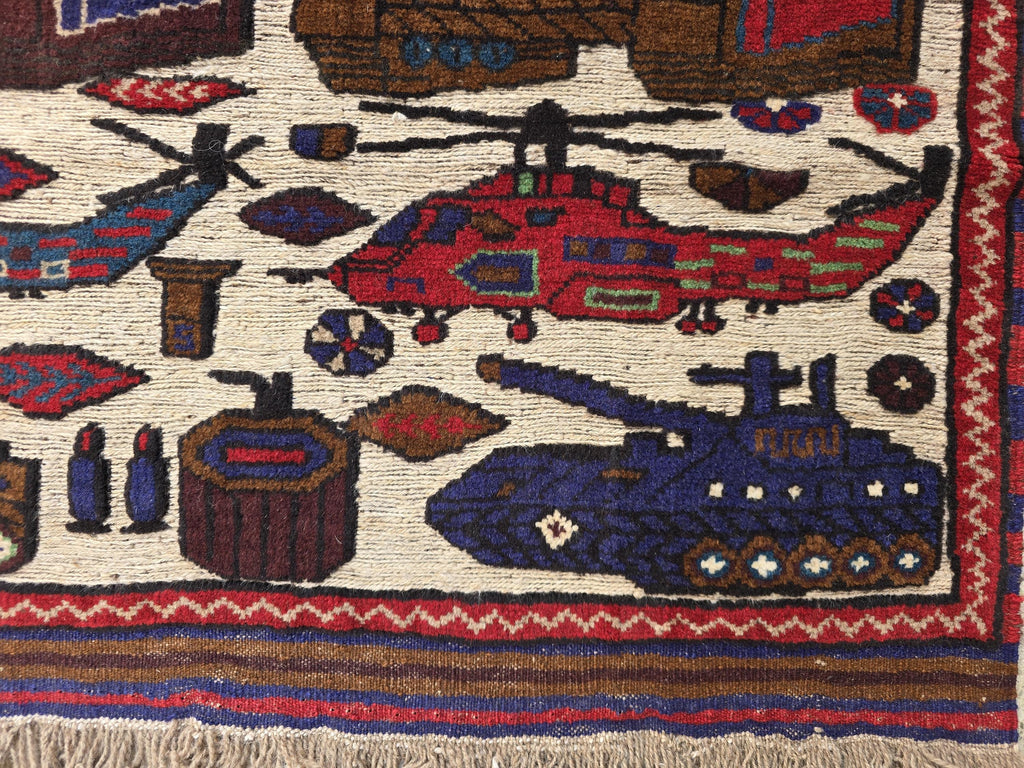 3x5ft War Rug Handwoven Afghan Rug, Turkmen Geometric Tribal Wool Rug, Rug for Kids Room, Wall Hanging Rug, Office Decor, Home Decor
