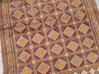 Vintage Afghan Wool Rug: 5.9 x 4.1 ft, Geometric Tribal Design