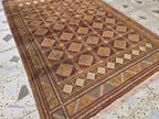 Vintage Afghan Wool Rug: 5.9 x 4.1 ft, Geometric Tribal Design