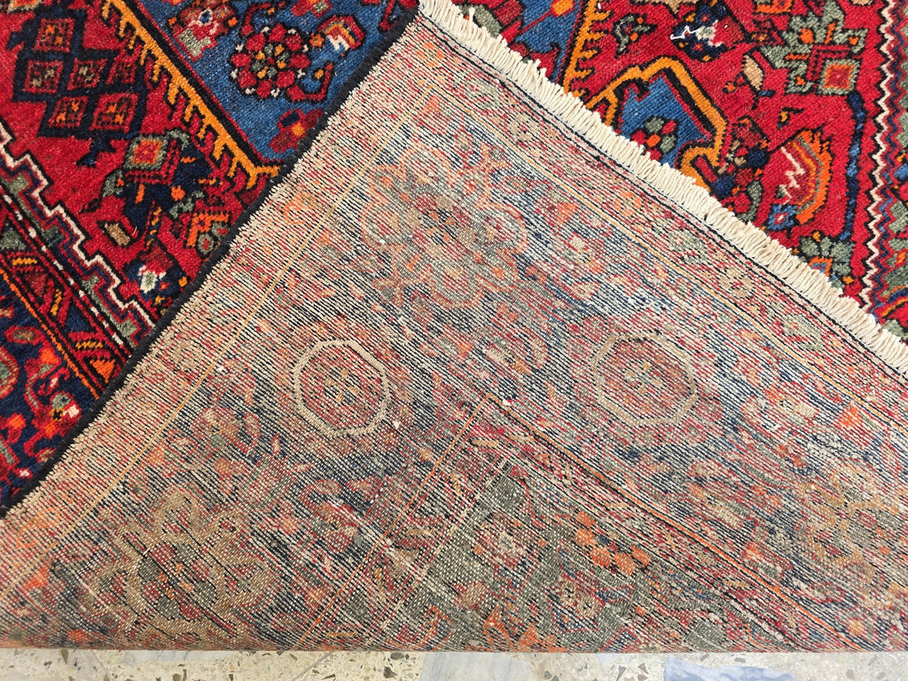 Handmade Afghan Wool Rug 6.10x4.2 ft: Vintage Tribal Oriental Carpet