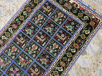 Handmade Afghan Wool Runner Rug: Colorful Geometric Tribal Design, 2x5
