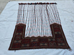 Wall Decor 4x7 Handwoven Afghan Tapestry Wool Turkmen Traditional Jalar, Tribal Bohemian Wall Hanging