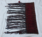 Wall Decor 4x3 Vintage Afghan Wool Tapestry Tribal Wall Hanging with Long Tassels