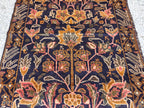 3x9 Ft Antique Baluchi Handmade Hallway Runner Rug | Turkmen Oriental Wool Carpet