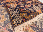 3x9 Ft Antique Baluchi Handmade Hallway Runner Rug | Turkmen Oriental Wool Carpet