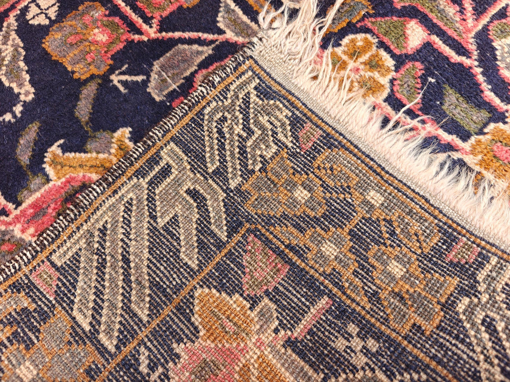 3x9 Ft Antique Baluchi Handmade Hallway Runner Rug | Turkmen Oriental Wool Carpet