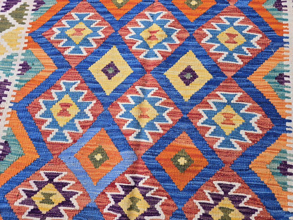 6x9 Ft Living Room Kilim Rug - Afghan Handmade Vibrant Rug, Antique Style Decor