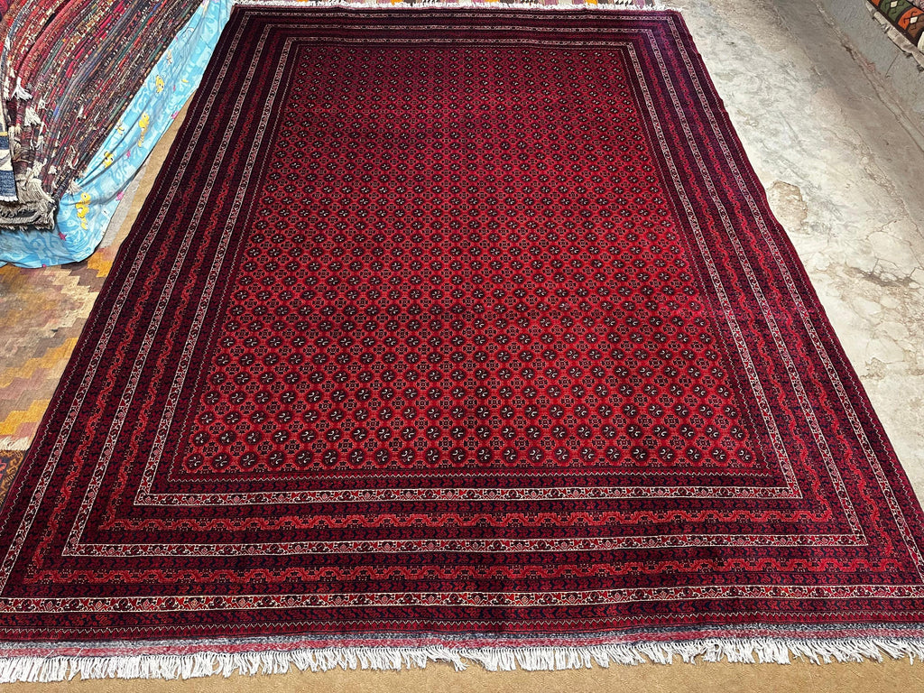 10×13 ft Afghan Handmade Wool Rug, Carpet for Living room