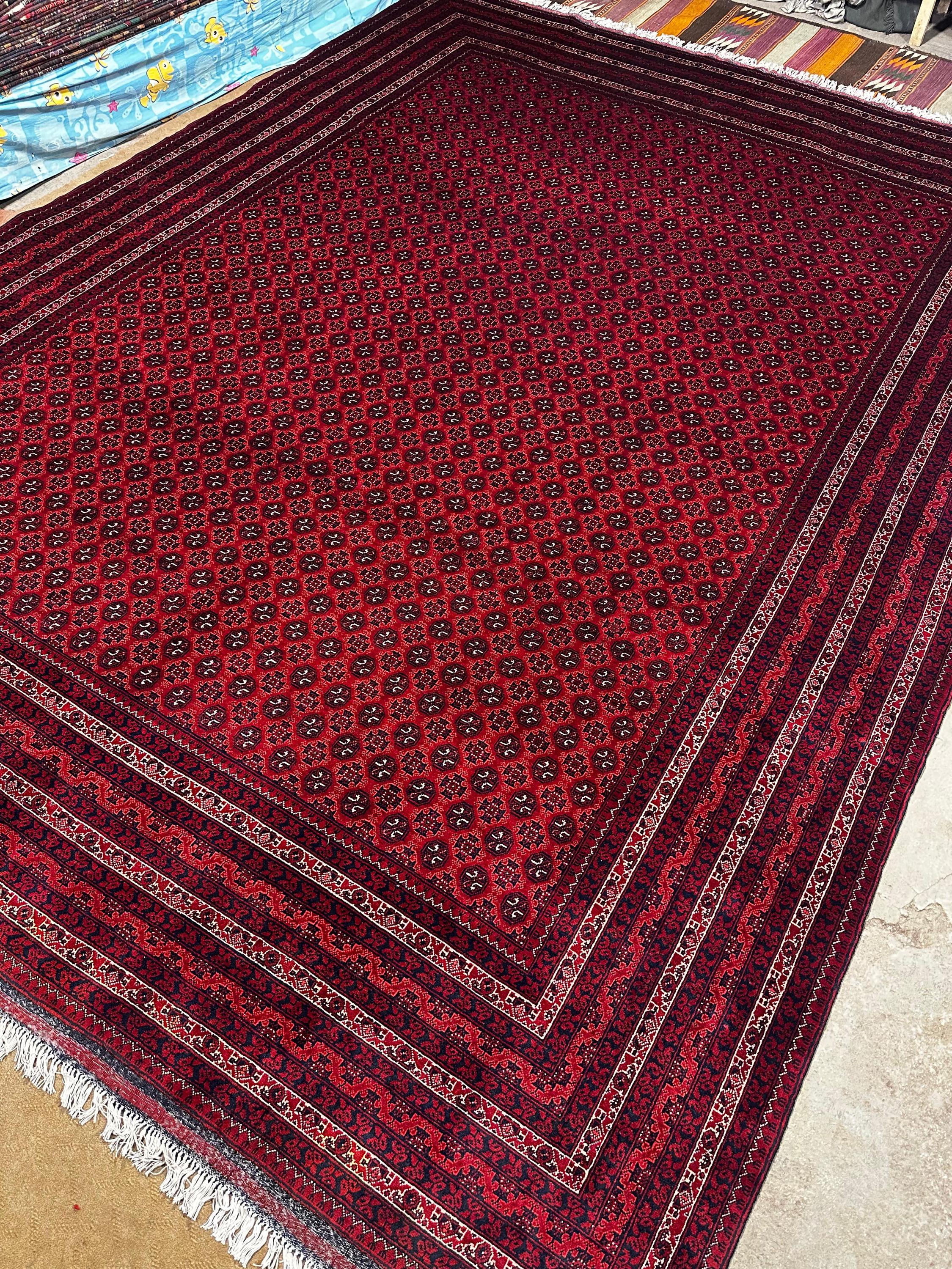 10×13 ft Afghan Handmade Wool Rug, Carpet for Living room
