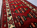 3×9 ft Antique Afghan Wool Runner Rug – Handmade Tribal Geometric Hallway Carpet