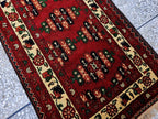 3×9 ft Antique Afghan Wool Runner Rug – Handmade Tribal Geometric Hallway Carpet