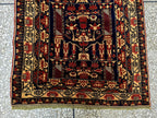 3x9 ft Antique Ali Hoja Runner Rug – Dark Tribal Geometric Vintage Style