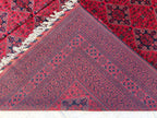 Extra Large Red Bokhara Style Rug 13x18 Ft, Traditional Geometric Oriental Carpet