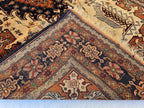 Vintage 4'5×6'3 ft Afghan Rug – Handmade Wool Tribal Carpet, Warm Earth Tones