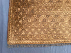 Antique Rug 6'7x9'4 ft Vintage Tribal Handmade Wool Rug Neutral Brown Living Room Carpet