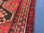 Antique Burn Orange 4.7x7.1 ft Handmade Wool Rug, Rustic Home Decor, Bedroom Carpet
