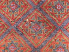 5x8 Ft Soft High Pile Antique Style Rug, Burgundy Tribal Geometric Area Carpet