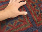 5x8 Ft Soft High Pile Antique Style Rug, Burgundy Tribal Geometric Area Carpet