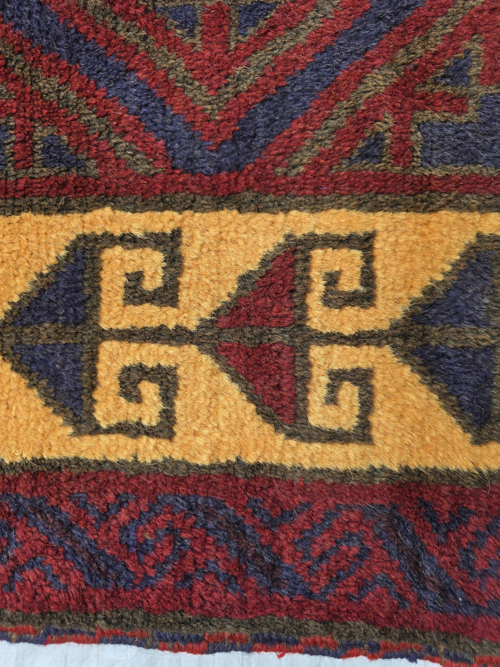 5x8 Ft Soft High Pile Antique Style Rug, Burgundy Tribal Geometric Area Carpet