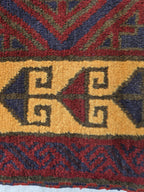 5x8 Ft Soft High Pile Antique Style Rug, Burgundy Tribal Geometric Area Carpet