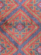 5x8 Ft Soft High Pile Antique Style Rug, Burgundy Tribal Geometric Area Carpet