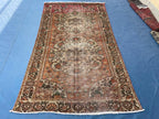 1930s Antique 5x9'6 ft Handmade Afghan Collectible Rug, Turkmen Wool Area Rug