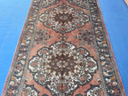 5x10 ft Vintage Afghan Handmade Wool Hallway Rug, Antique Living Room Carpet