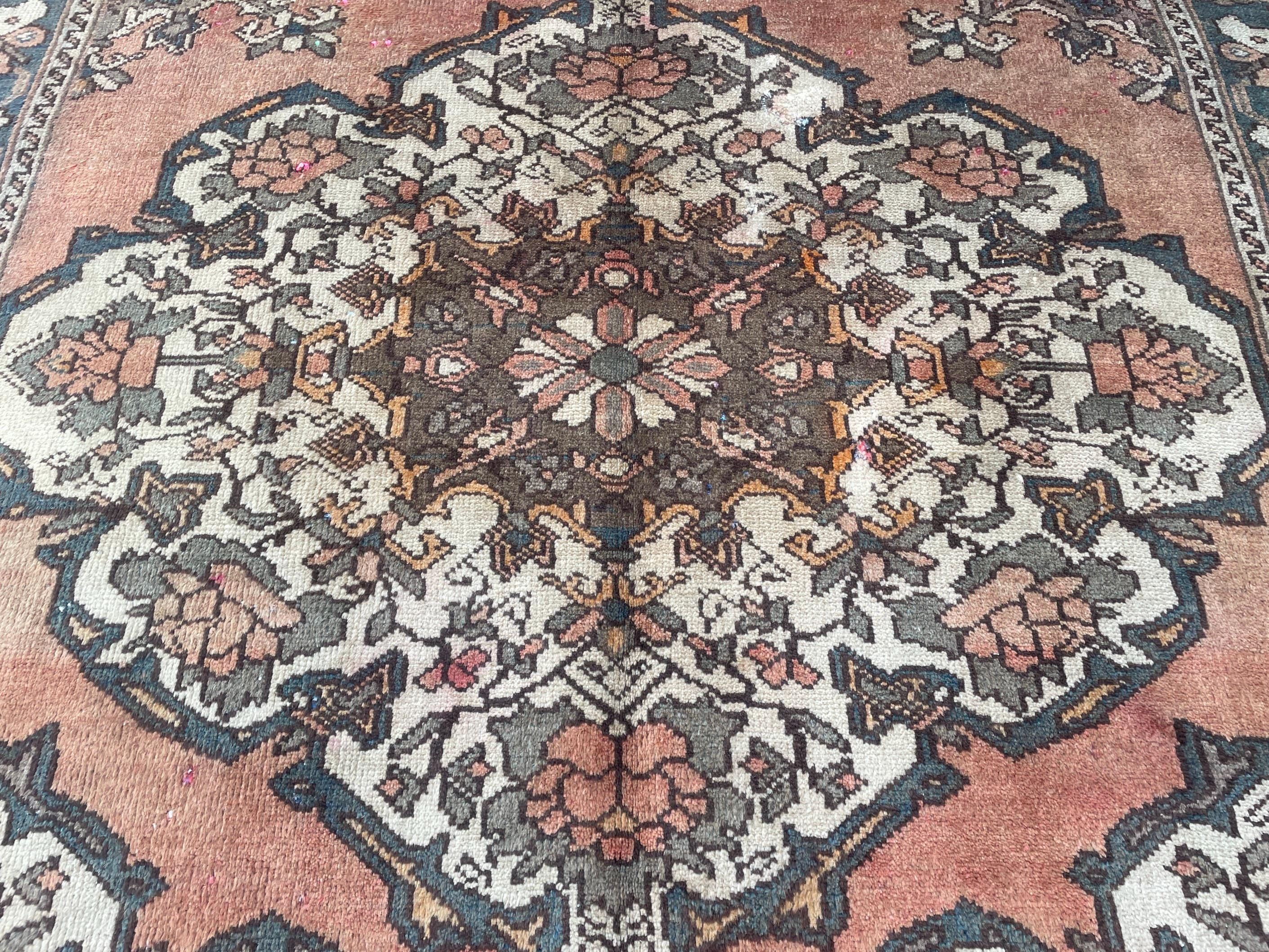 5x10 ft Vintage Afghan Handmade Wool Hallway Rug, Antique Living Room Carpet