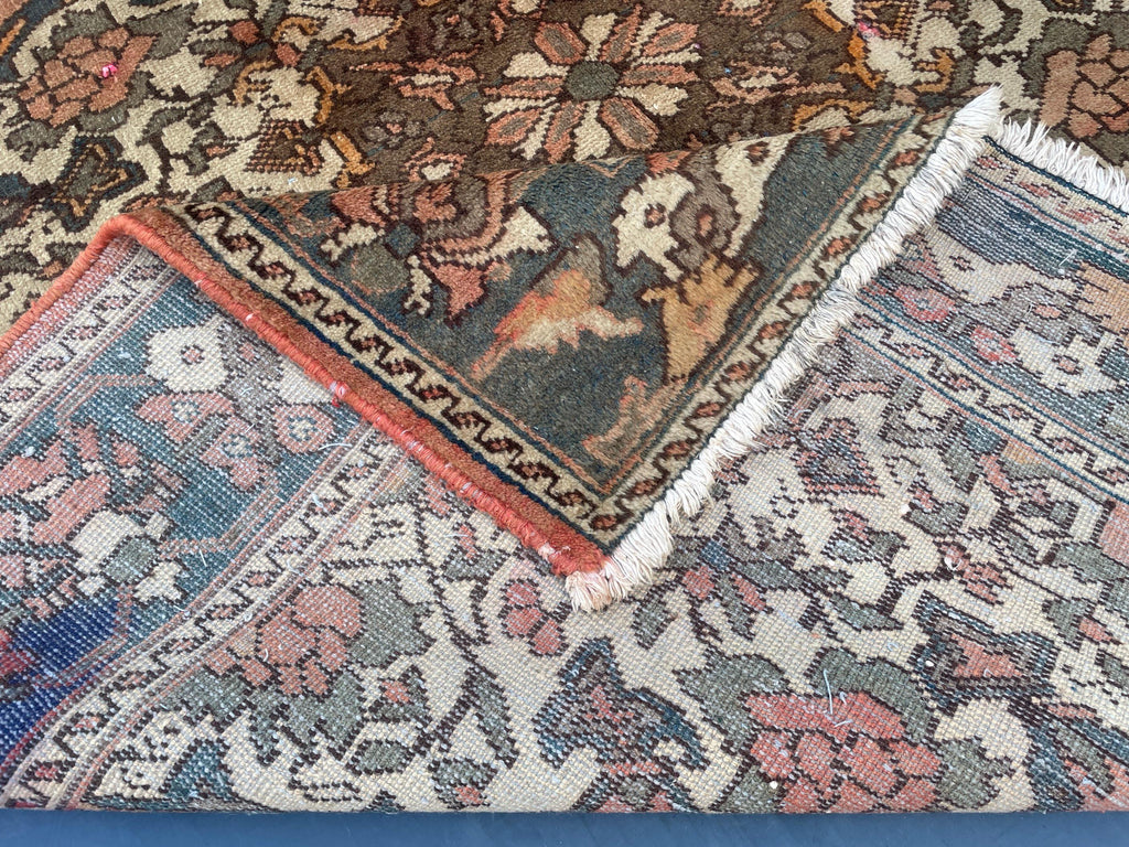 5x10 ft Vintage Afghan Handmade Wool Hallway Rug, Antique Living Room Carpet
