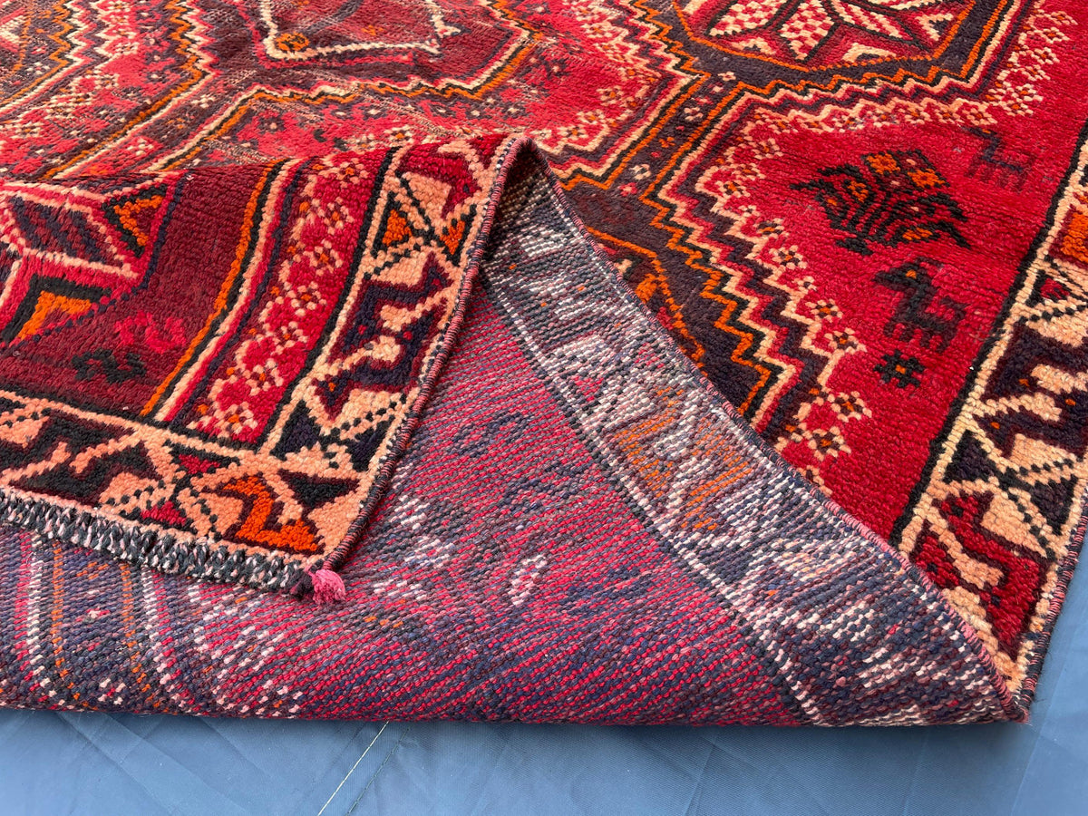 4.5x7 Ft Vintage Living Room Rug, Afghan Handwoven Tribal Wool Carpet Antique Decor