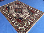4x6 Medallion Design Handmade Afghan Vintage Wool Area Rug, Carpet for Bedroom