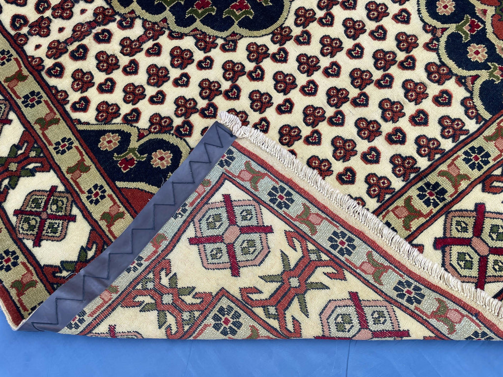4x6 Medallion Design Handmade Afghan Vintage Wool Area Rug, Carpet for Bedroom