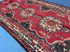 5x9 Vintage Large Living Room Rug, Handmade Afghan Tribal Wool Area Carpet