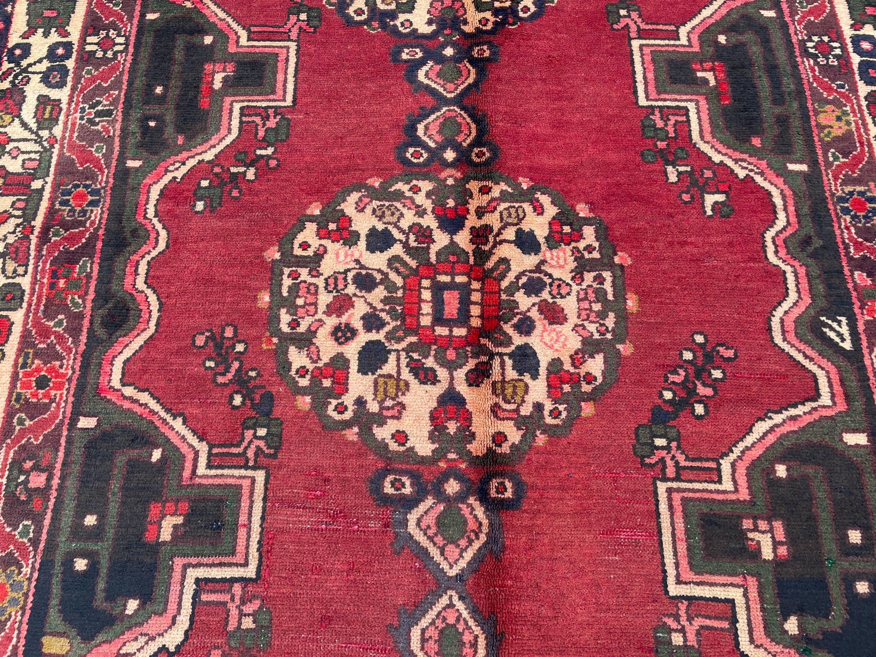 5x9 Vintage Large Living Room Rug, Handmade Afghan Tribal Wool Area Carpet