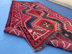 Vintage Tribal Wool Area Rug for Farmhouse or Living Room, Turkmen Traditional Carpet 4x9