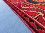 Vintage Tribal Wool Area Rug for Farmhouse or Living Room, Turkmen Traditional Carpet 4x9