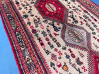 Antique 3.1x9.5 ft Handwoven Hallway Runner Rug, Boho Home Decor