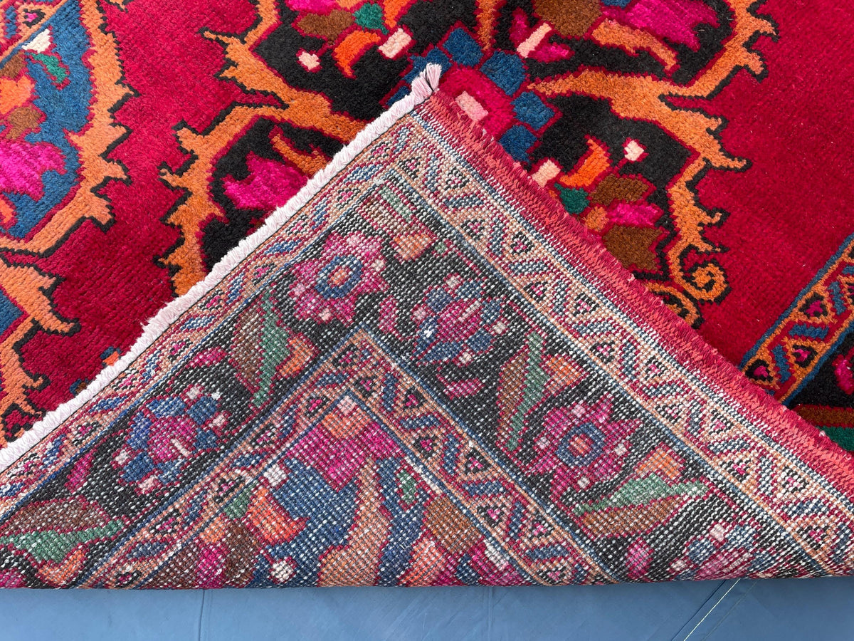 4x10 Large Hallway Runner Rug, Handwoven Vintage Afghan Wool Area Rug Boho Home Decor