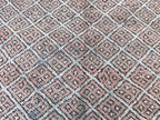 4x6 Vintage Tribal Wool Rug – Beige & Brown Geometric Diamond Pattern – Handmade Bohemian Area Rug