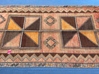 4'7x 9'7 Antique Afghan Hallway Runner Rug – Earth Tone Vintage Handmade Area Rug