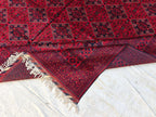 Extra Large Red Bokhara Style Rug 13x18 Ft, Traditional Geometric Oriental Carpet